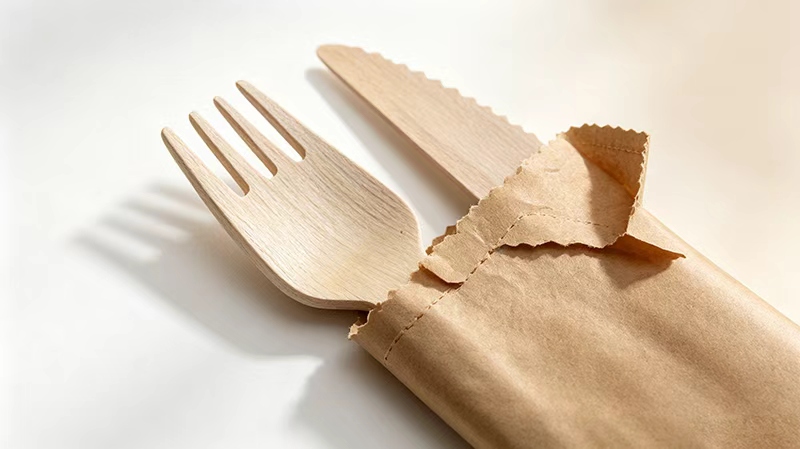wooden fork and knife